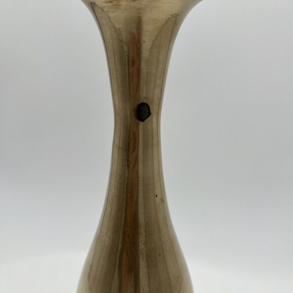 Vintage Handmade In India Solid Brass Vase 11.5" Tall - Picture 9 of 13